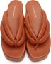 Dries Van Noten Orange Platform Thong Heeled Sandals - Thumbnail 5