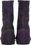 Dries Van Noten Purple Floral Zip Boots - Thumbnail 2