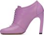 Dries Van Noten Purple Lace-Up Low Ankle Heels - Thumbnail 3