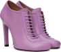 Dries Van Noten Purple Lace-Up Low Ankle Heels - Thumbnail 4