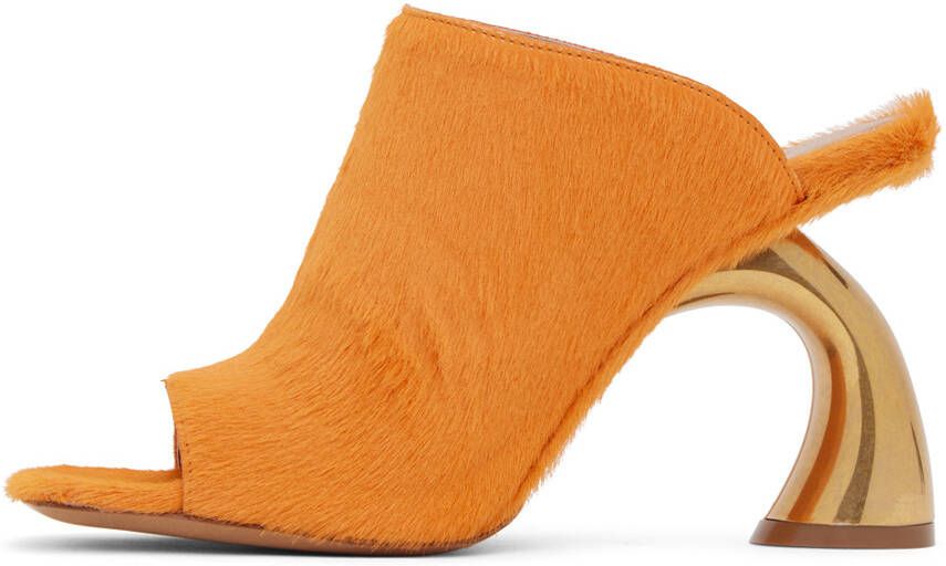 Dries Van Noten SSENSE Exclusive Orange Heeled Sandals
