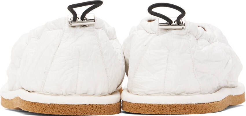 Dries Van Noten White Adjustable Loafers