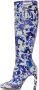 Dries Van Noten White & Blue Structured Tall Boots - Thumbnail 3