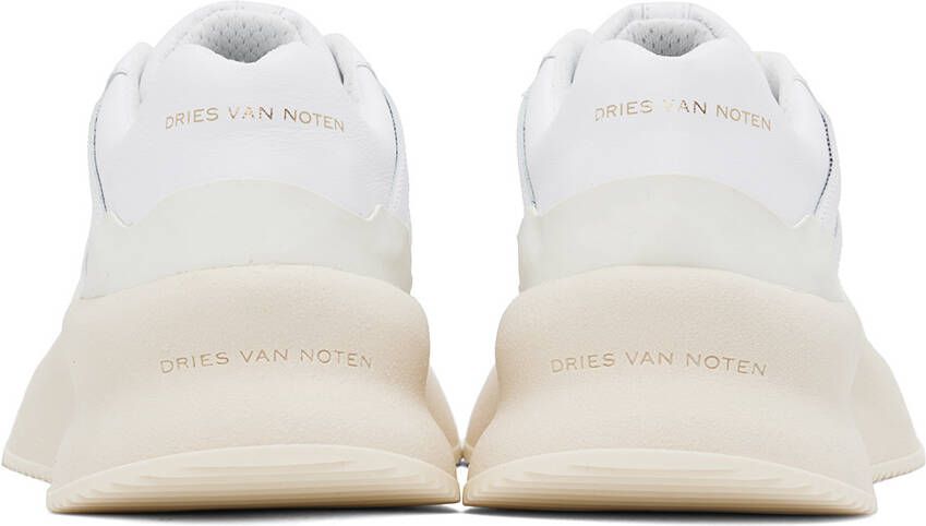 Dries Van Noten White & Off-White Platform Sneakers