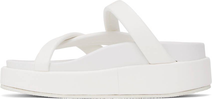 Dries Van Noten White Criss-Crossing Strap Sandals
