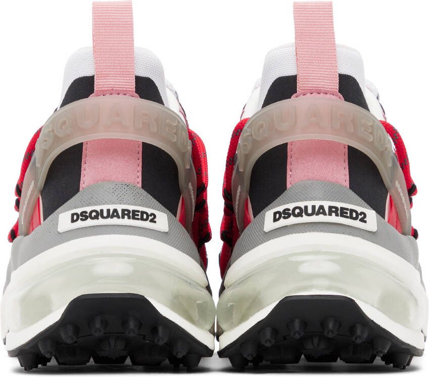Dsquared2 White & Red Bubble Sneakers