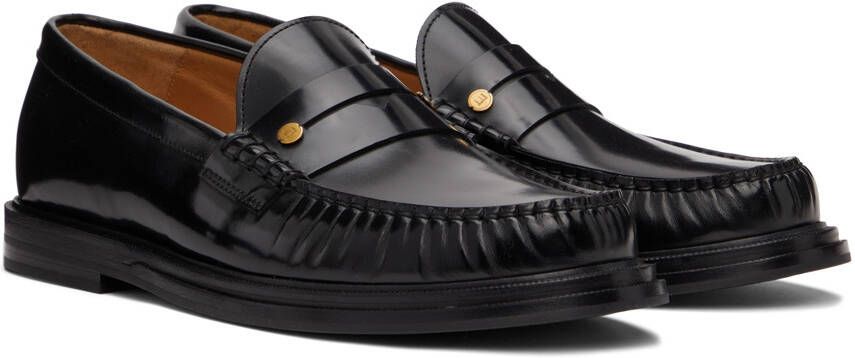 Dunhill Black Rivet Loafers