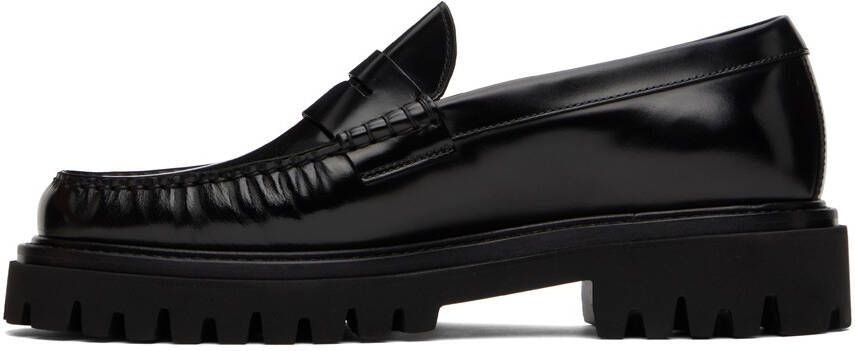 Dunhill Black Uniform Lug Loafers