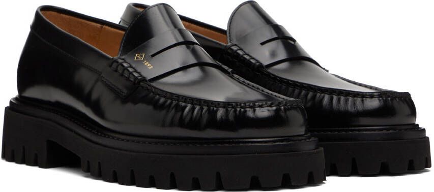 Dunhill Black Uniform Lug Loafers