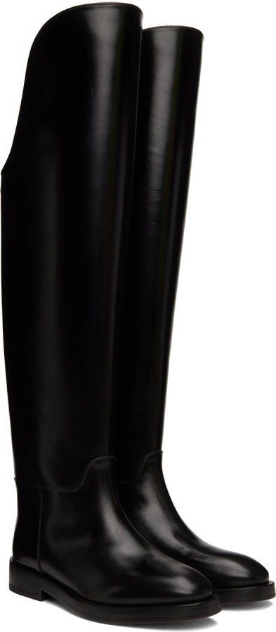 DURAZZI MILANO Black Equestrian Boots