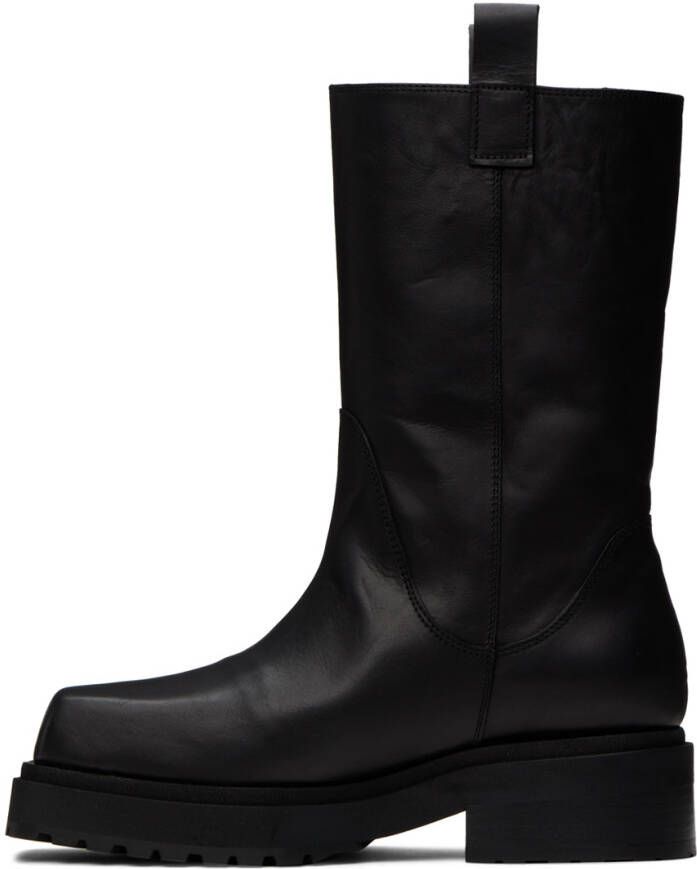 Eckhaus Latta Black Stacked Boots