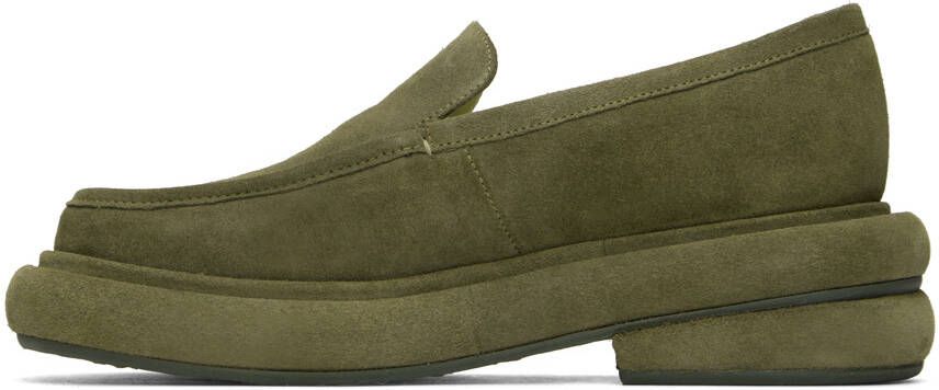 Eckhaus Latta Green Stacked Loafers