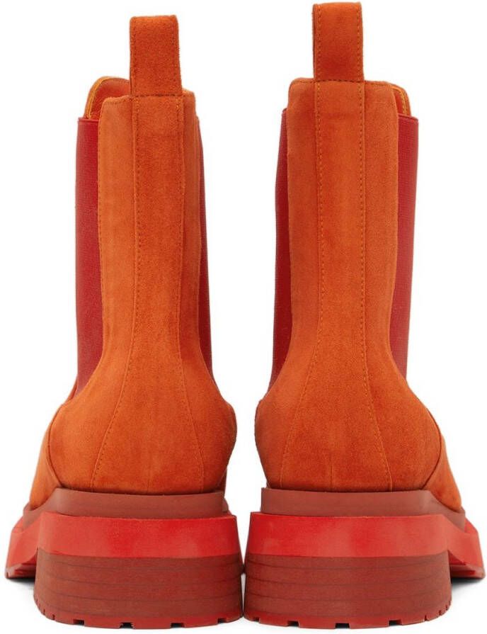 Eckhaus Latta Orange Mike Chelsea Boots