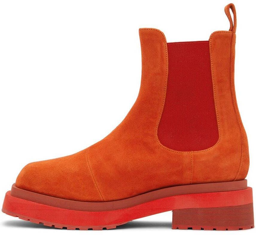 Eckhaus Latta Orange Mike Chelsea Boots