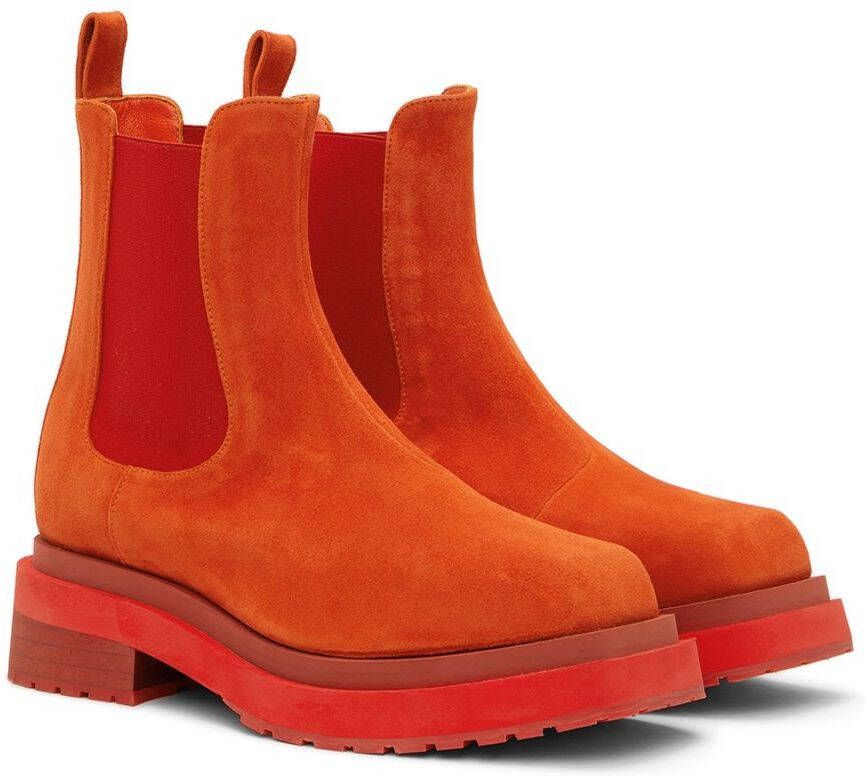 Eckhaus Latta Orange Mike Chelsea Boots