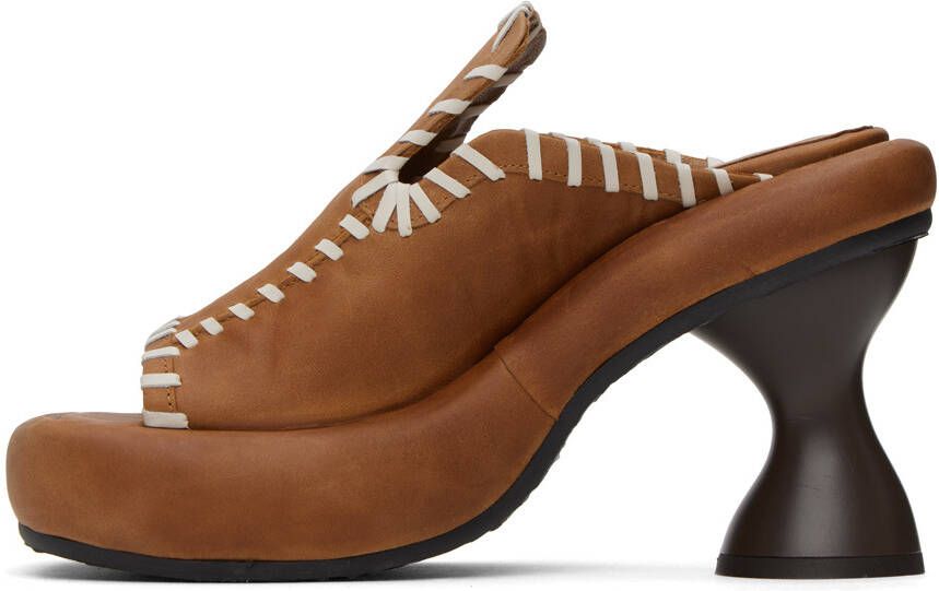 Eckhaus Latta SSENSE Exclusive Brown Court Heeled Sandals