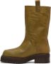 Eckhaus Latta SSENSE Exclusive Green Stacked Boots - Thumbnail 3
