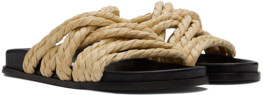 Emme Parsons Beige Evvie Flat Sandals