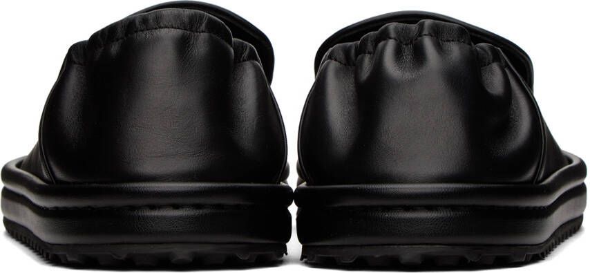 Emporio Armani Black Embossed Loafers