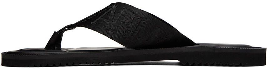 Emporio Armani Black Logo Tape Sandals