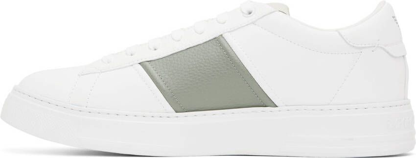 Emporio Armani White & Gray Logo Sneakers