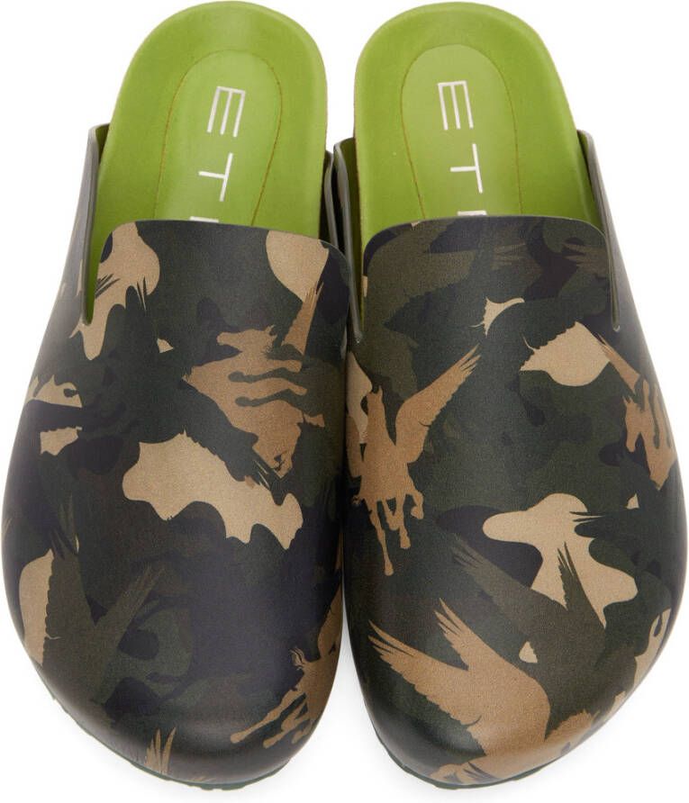 Etro Green Camouflying Pegaso Sandals