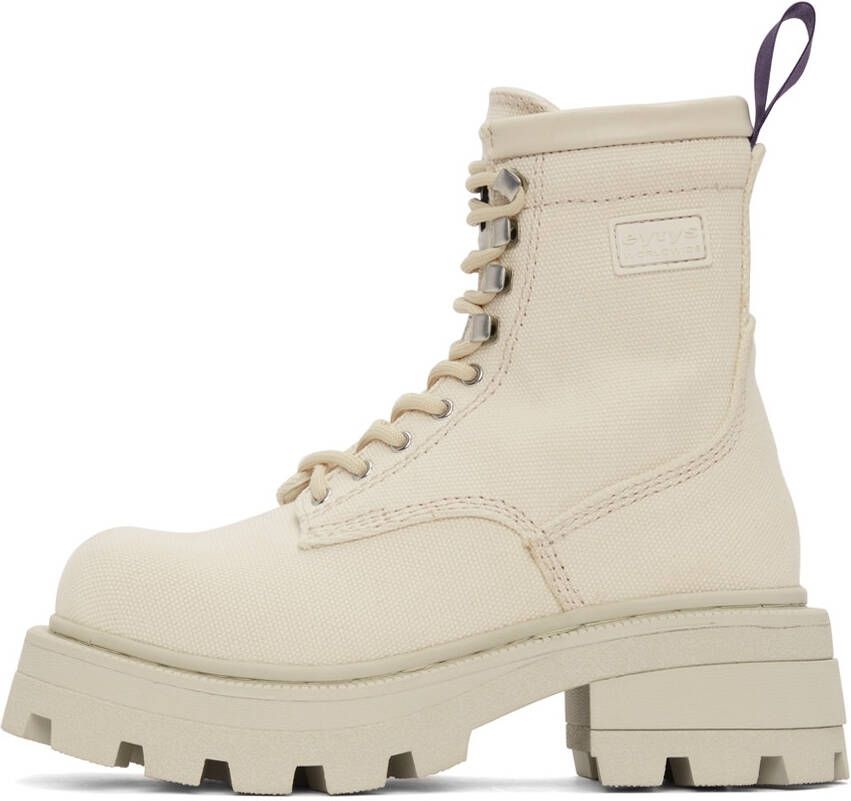 Eytys Off-White Canvas Michigan Boots