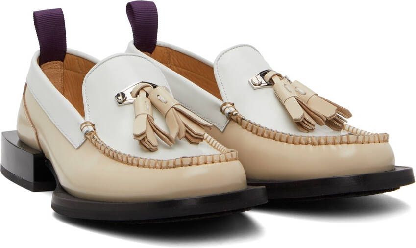 Eytys White & Beige Rio Loafers