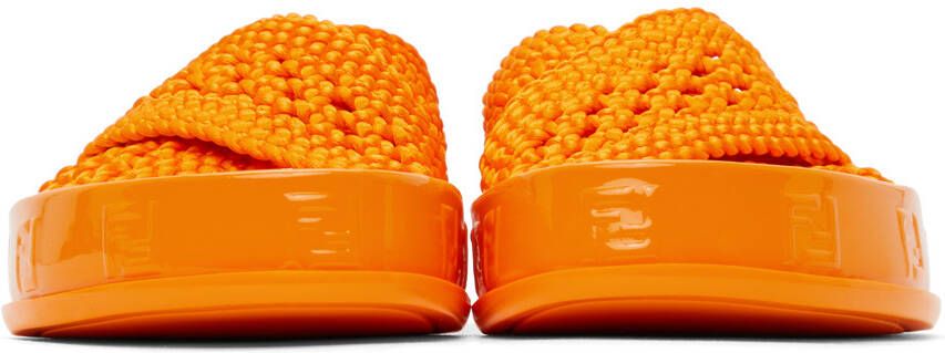 Fendi Orange 'Forever ' Reflections Sandals