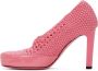 Fendi Pink Knit Stretch Heels - Thumbnail 3