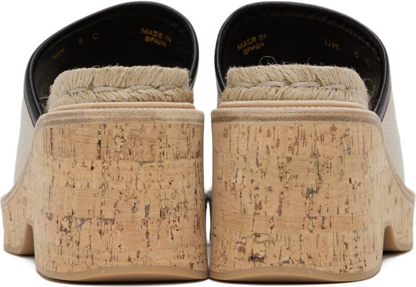 Ferragamo Beige Chunky Slider Sandals