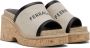 Ferragamo Beige Chunky Slider Sandals - Thumbnail 4