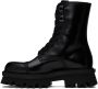 Ferragamo Black Combat Boots - Thumbnail 3