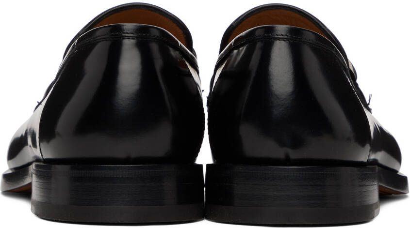 Ferragamo Black Gancini Loafers