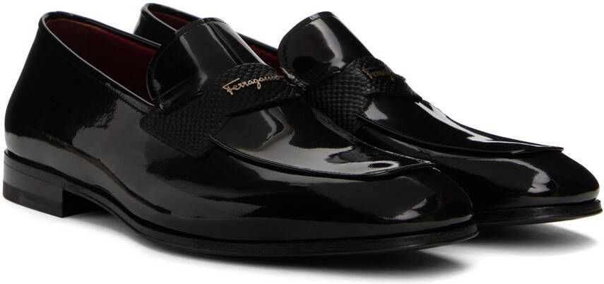 Ferragamo Black Giuffre Loafers