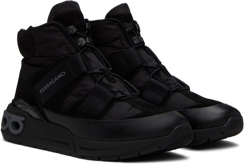Ferragamo Black Leonida Sneakers