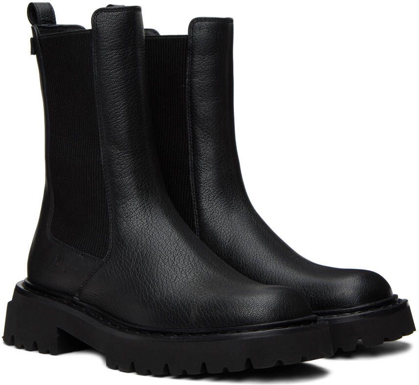 Ferragamo Black Oderico Chelsea Boots