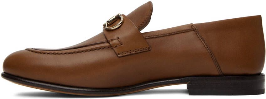 Ferragamo Brown Gancini Loafers