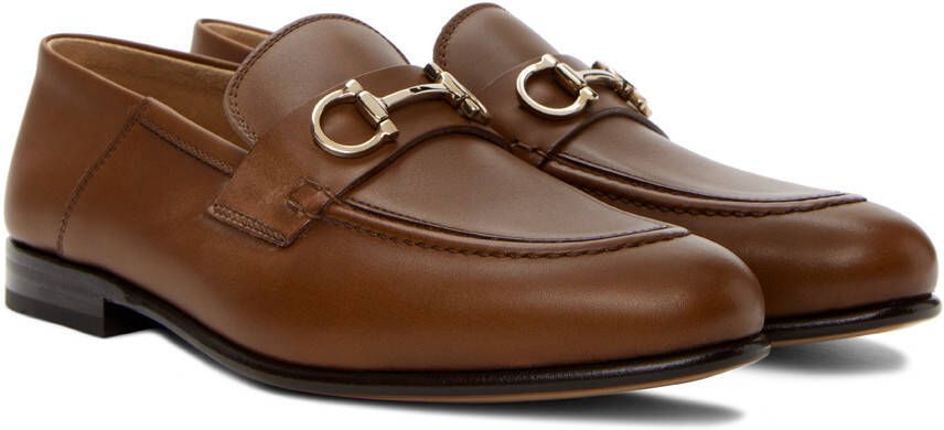 Ferragamo Brown Gancini Loafers