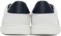 Ferragamo White & Blue Signature Low Sneakers - Thumbnail 2