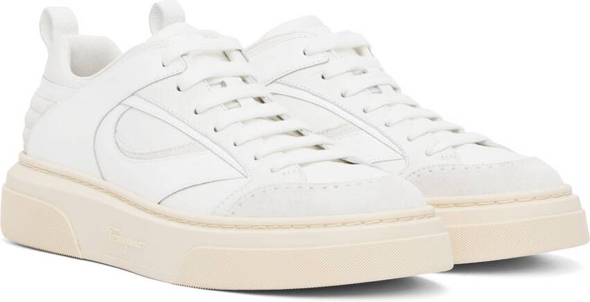 Ferragamo White Cassina Sneakers