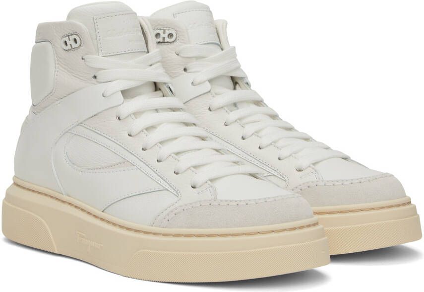 Ferragamo White Cassio Sneakers