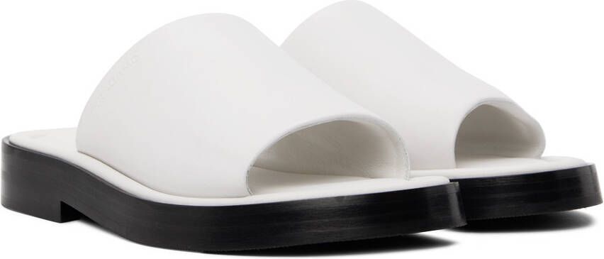 Ferragamo White Single-Band Sandals