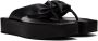 Filippa K Black Gathered Sandals - Thumbnail 4