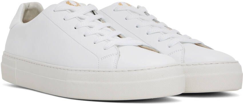 Fred Perry White Leather Sneakers
