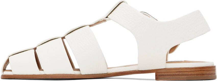 Gabriela Hearst Off-White Lynn Flat Sandals