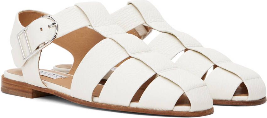 Gabriela Hearst Off-White Lynn Flat Sandals