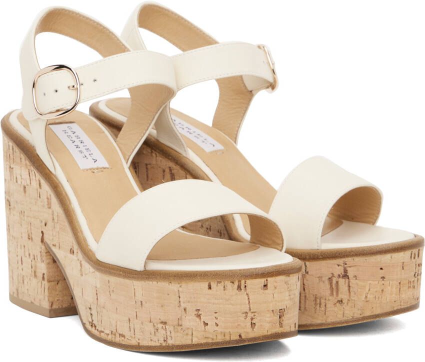 Gabriela Hearst Off-White Sardis Wedge Sandals