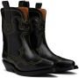GANNI Black & Yellow Western Boots - Thumbnail 4
