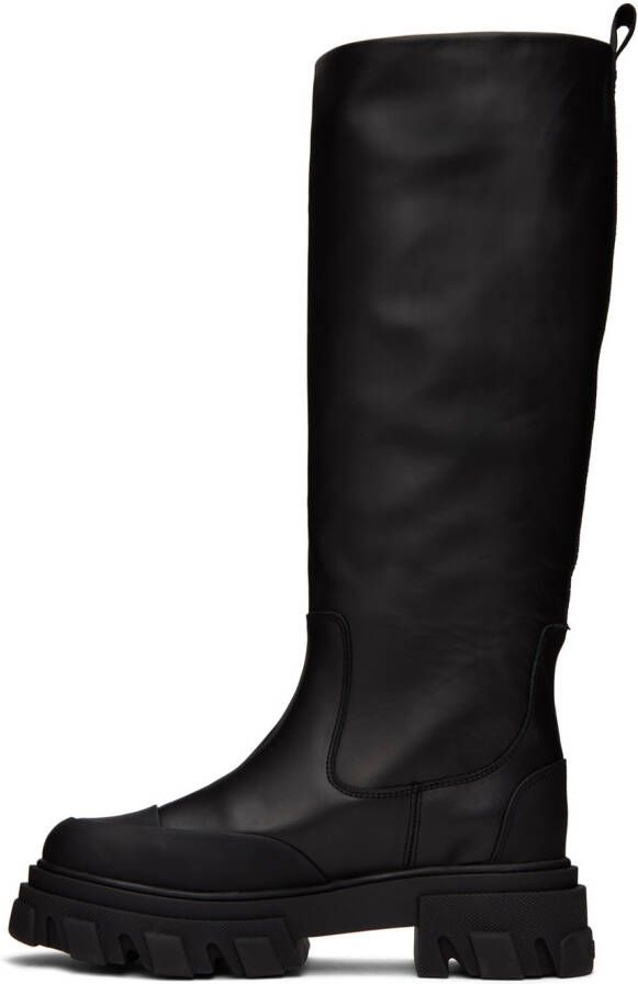 GANNI Black Cleated Boots